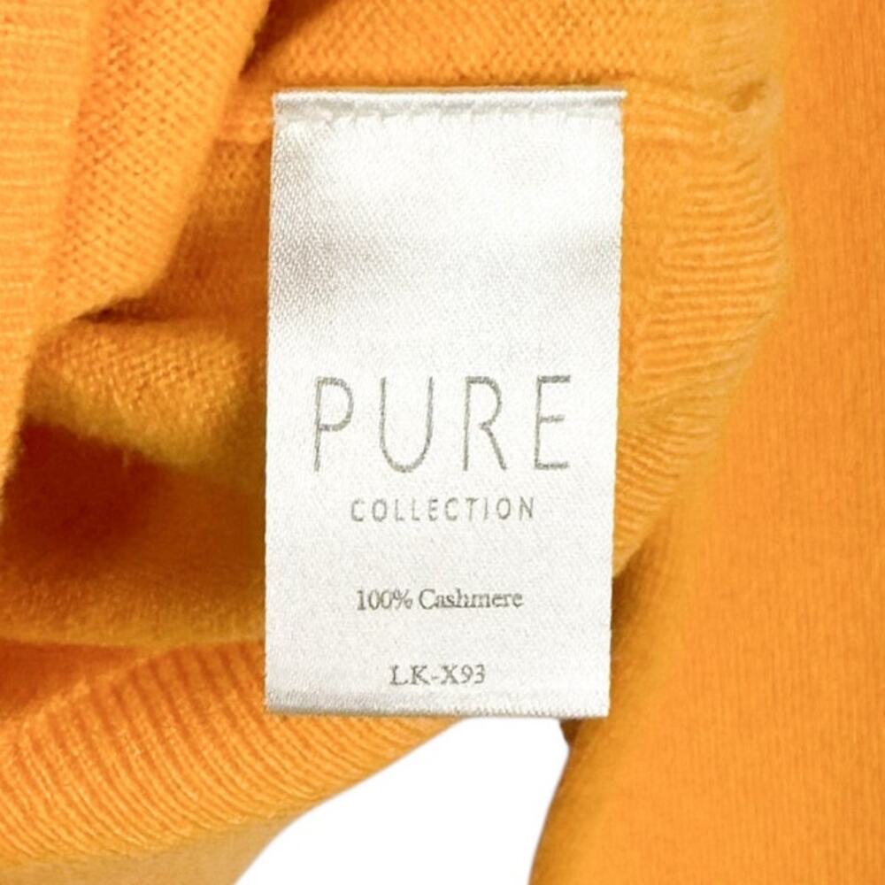 Pure Collection Orange Basic Preppy Crew Neck 100… - image 4
